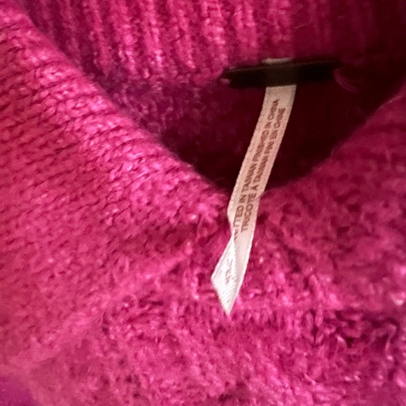 Free People Every Cloud Pullover Fuchsia Fizz - SZ Large - New - Picture 5 of 9